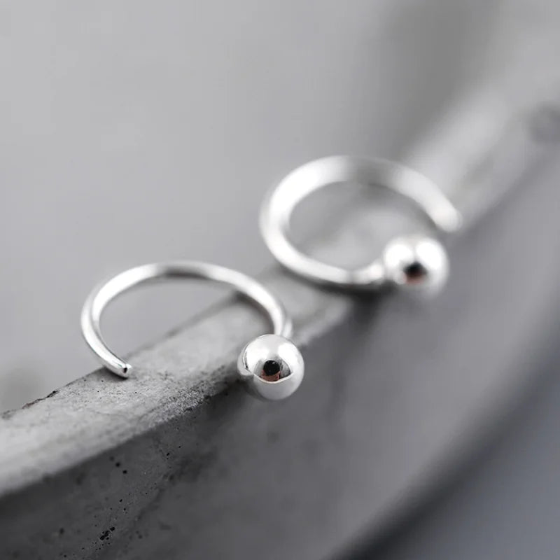 Ball 925 Sterling Silver Stud Earrings Default Title