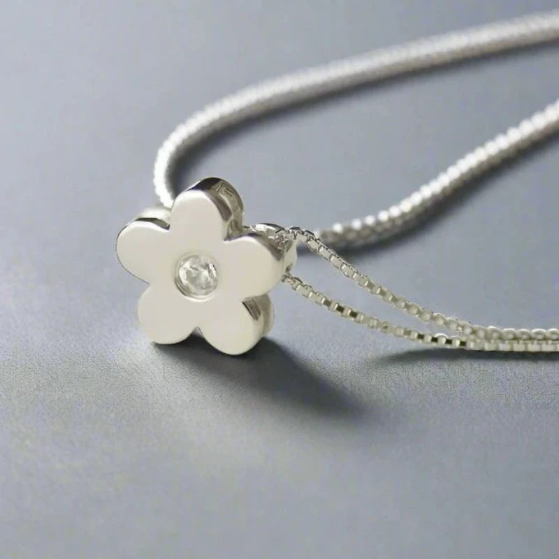 Flower 925 Sterling Silver Necklace & Pendant