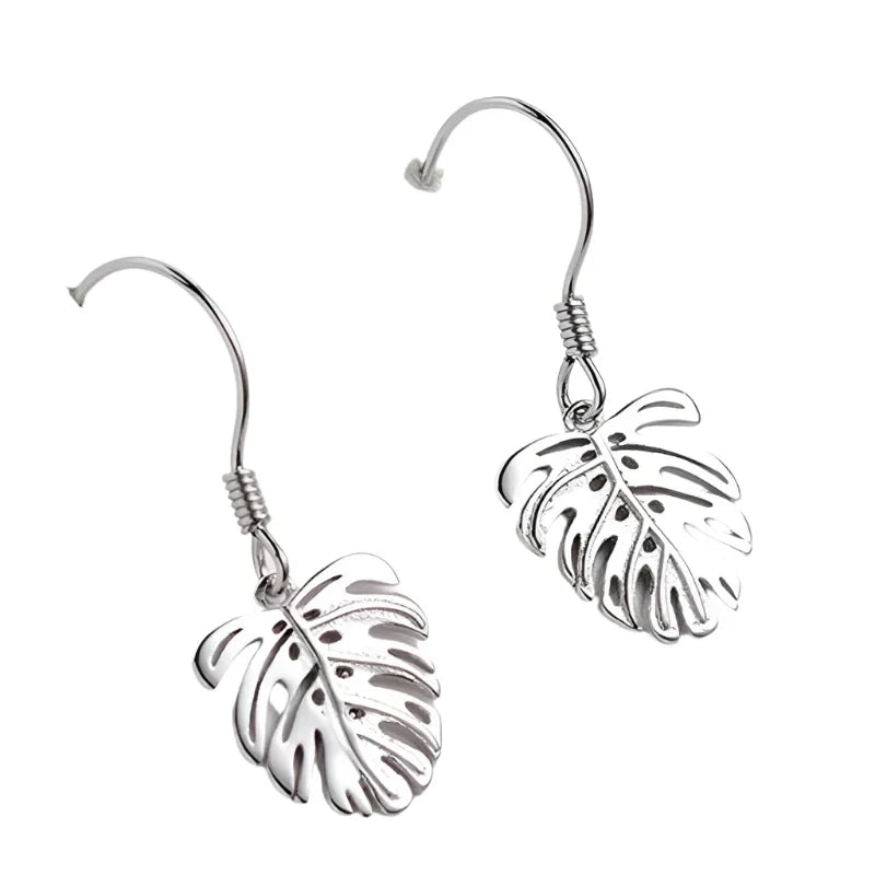 Filigree Leaf 925 Sterling Silver Drop Earrings 925 sterling silver