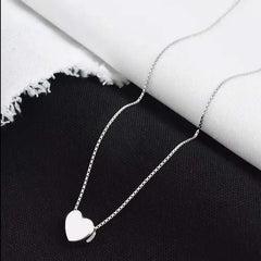 Heart Shape 925 Sterling Silver Necklace & Pendant