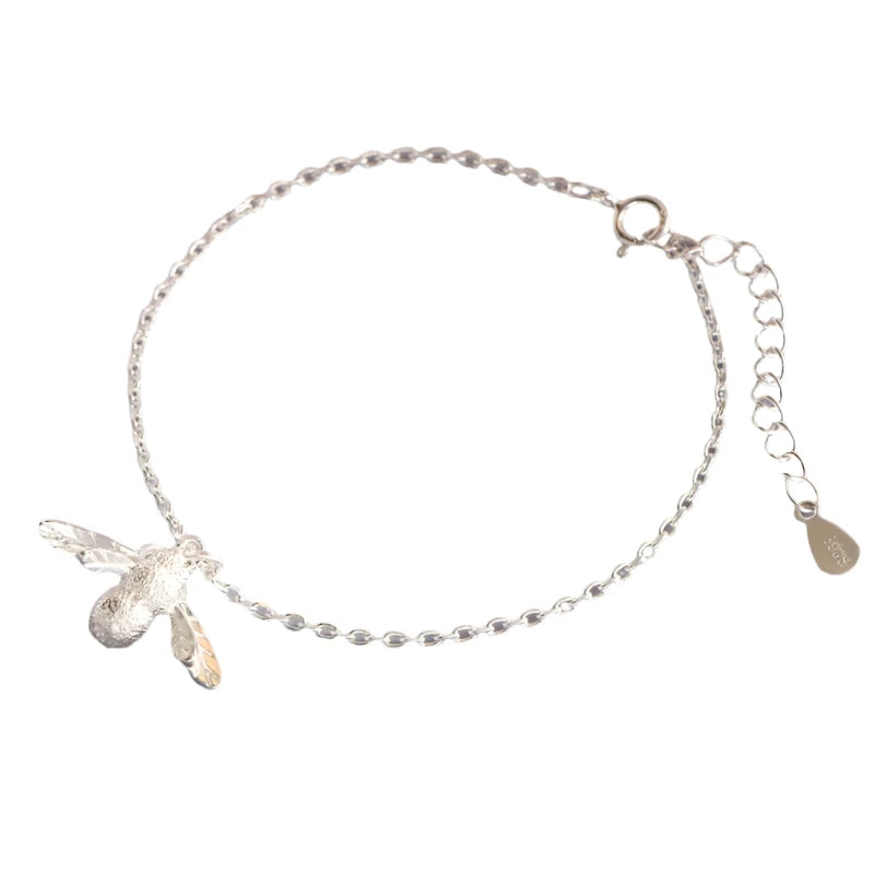 Gold Bees 925 Sterling Silver Bracelet