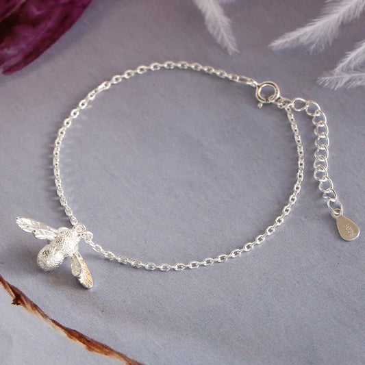 Gold Bees 925 Sterling Silver Bracelet