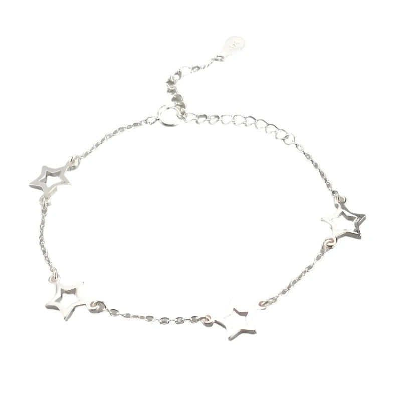 Stars 925 Sterling Silver Bracelet 925 Sterling Silver 19cm