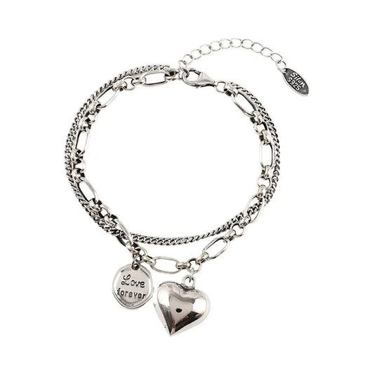 Love Letter Double-Layer 925 Sterling Silver Bracelet