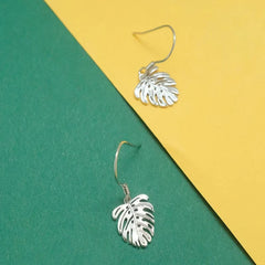 Filigree Leaf 925 Sterling Silver Drop Earrings