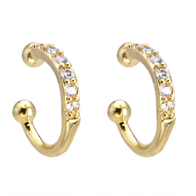 Stylish Ear Cuff 925 Sterling Silver Clip Earrings