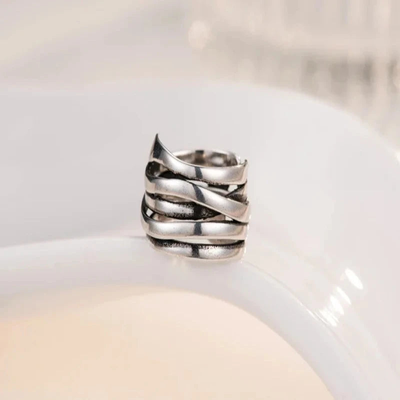 Multi-layer 925 Sterling Silver Ring