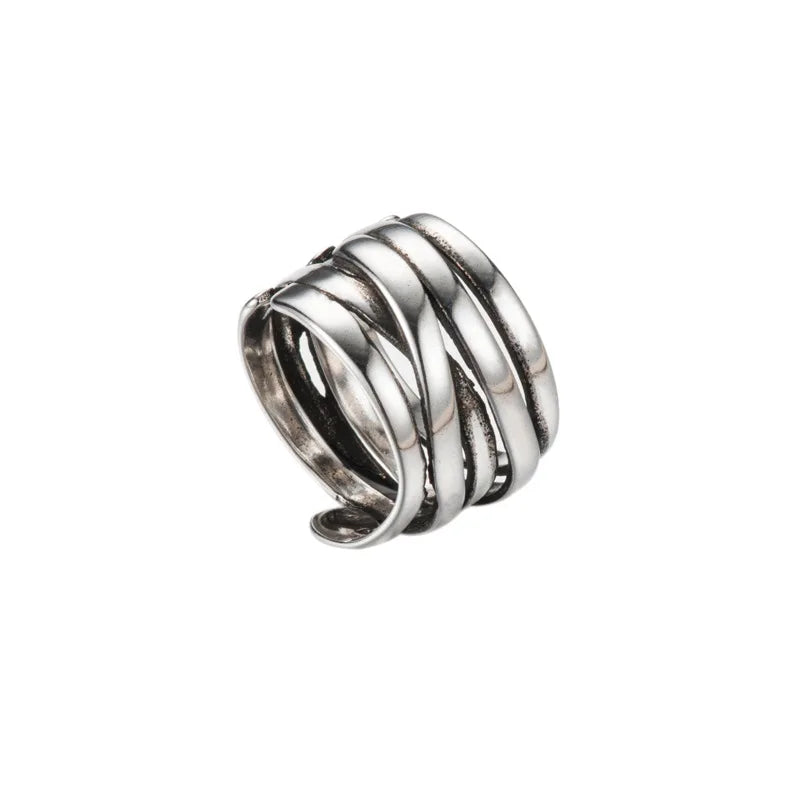 Multi-layer 925 Sterling Silver Ring