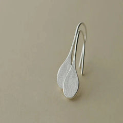 Leaf 925 Sterling Silver Drop Earrings