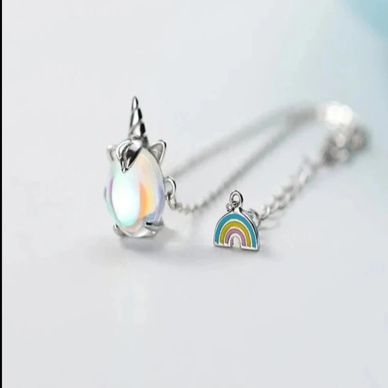 Unicorn Dazzle Moonstone 925 Sterling Silver Bracelet