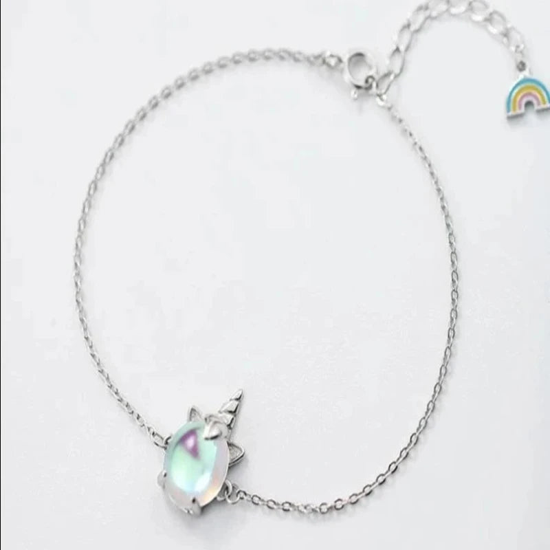 Unicorn Dazzle Moonstone 925 Sterling Silver Bracelet